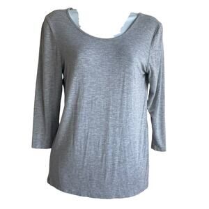 Anthropologie Dolan‎ Left Coast Collection Women Top S Gray Tee Stretch Comfort